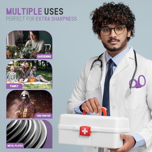 Tijeras médicas de 7.5 pulgadas - Tijeras de trauma moradas