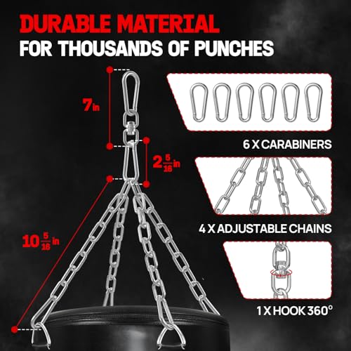 Yes4All Percha para saco de boxeo, cadena giratoria de acero