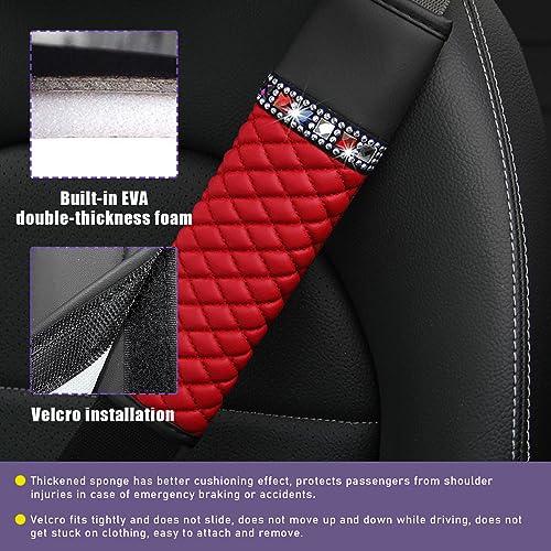 Ziciner 2 fundas de cuero para cinturón de seguridad, fundas