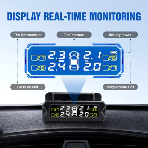 TPMS Sistema de monitoreo de presión de neumáticos solar ina
