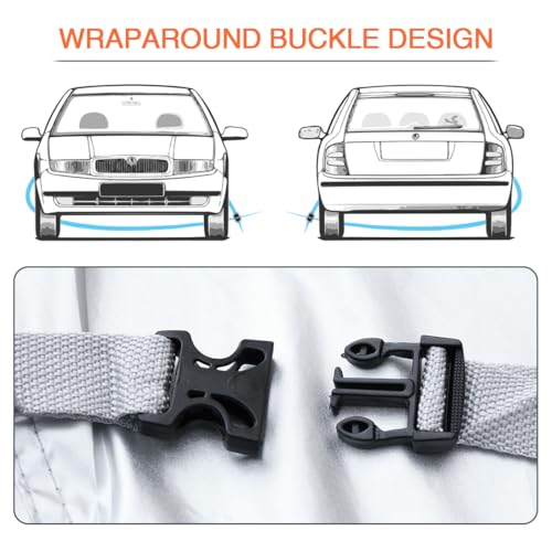 uxcell YXL - Funda para automóvil en tono plateado 170T, res
