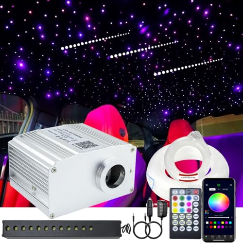 AZIMOM 10W RGBW Twinkle 550pcs 0.03in 13.1ft Fibra Óptica St