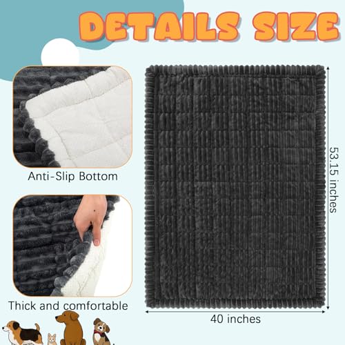 BBTO Tapete de cama de perro de 53 x 40 pulgadas para asient