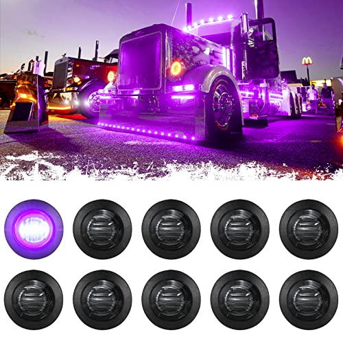 PSEQT Luces LED redondas de 3/4 pulgadas para remolque, luce