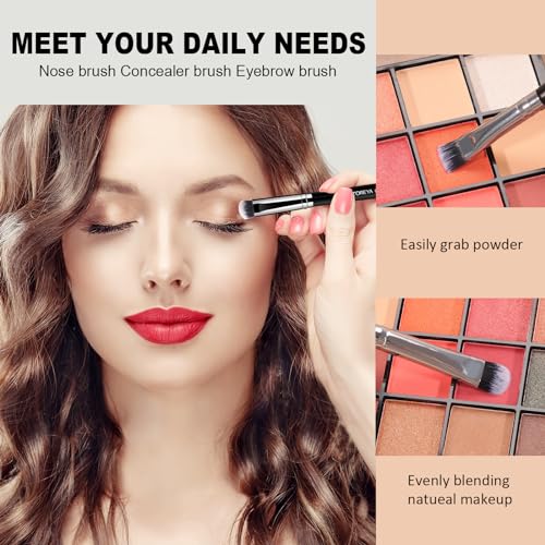 Z'OREYA Brochas de maquillaje, 16 piezas, juego de brochas d