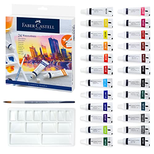 Faber-Castell Juego de pintura de acuarela, 24 tubos de acua