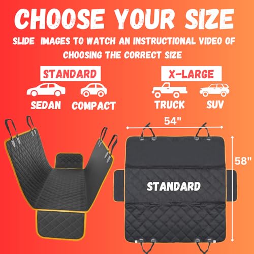Funda de asiento de perro para asiento trasero, protector an
