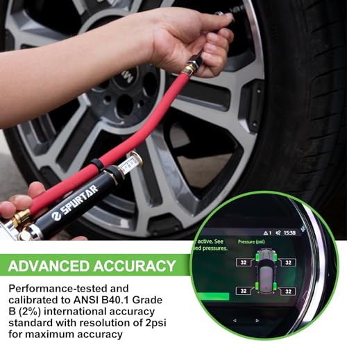 Spurtar 10-120 PSI Inflador de neumáticos, alta resistencia,