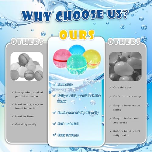 ZUPIIY Globos de agua reutilizables – Juguetes de piscina de verano al