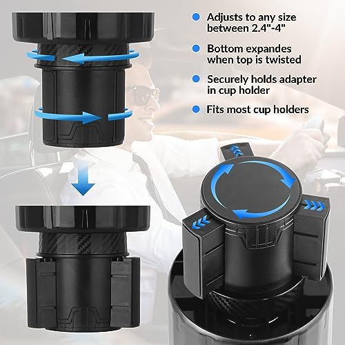 SACSTAR Expansor de portavasos para automóvil con soporte pa