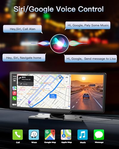 Pantalla táctil inalámbrica portátil CarPlay para coche: App