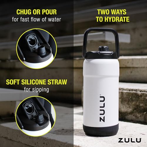 ZULU Goals Botella de agua de acero inoxidable de gran capac