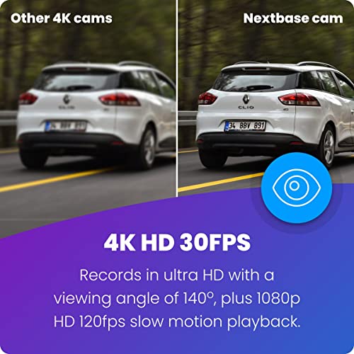 Nextbase Cámara de tablero de 622 GW Full 4K/30fps UHD graba