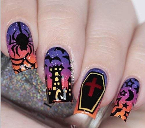 PUEEN placa de estampado para nail art - Fiesta Halloween 01