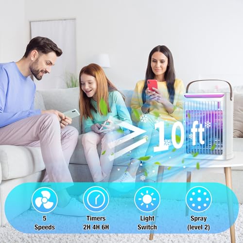 Aire acondicionado portátil, mini ventilador de refrigeració