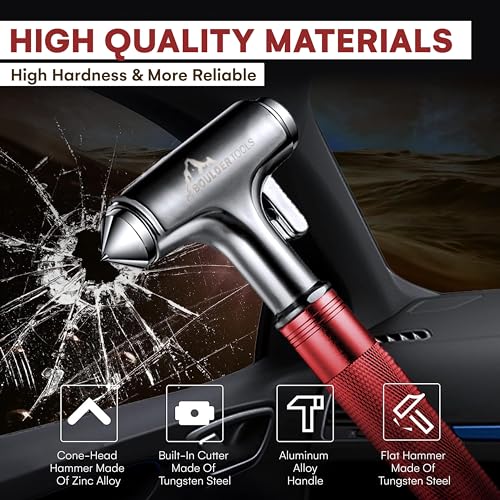 Boulder Tools Herramienta para romper ventanas de automóvil,