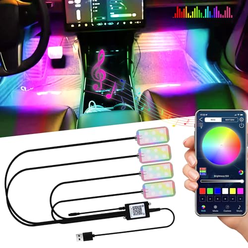 Luces interiores LED para automóvil, iluminación ambiental d