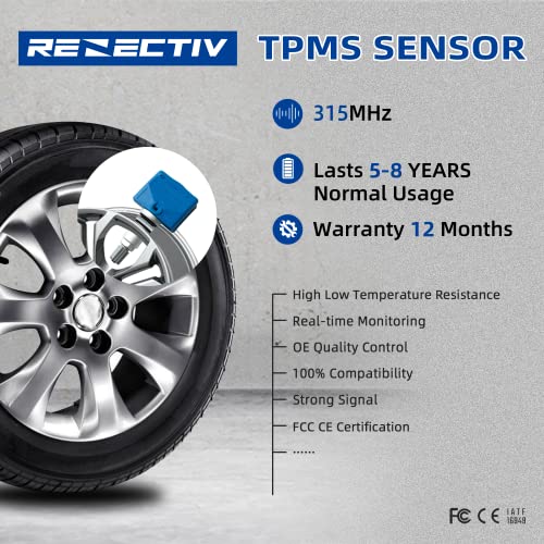 Sensor TPMS Nissan, paquete de 4 sensores de monitor de pres