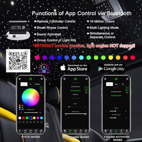 AKEPO Kit de luces de fibra óptica de 16 W para uso doméstic