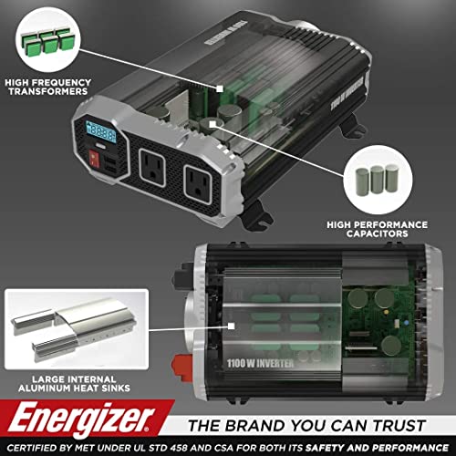 Energizer Inversor de corriente de 1100 vatios, inversor de