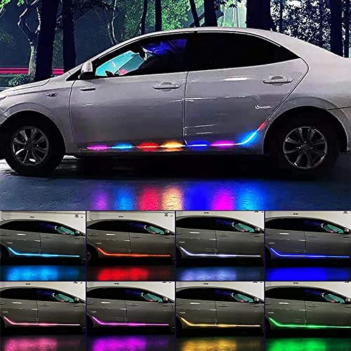 Luces de estribo RGB, tira de luz LED de automóvil, faldas d