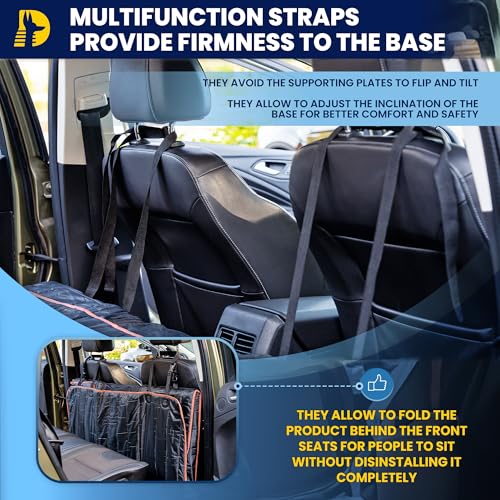 Funda de asiento para perro para asiento trasero, parte infe