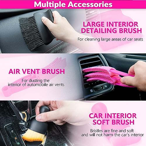 Kit de limpieza para automóvil, kit de detallado de vacío pa