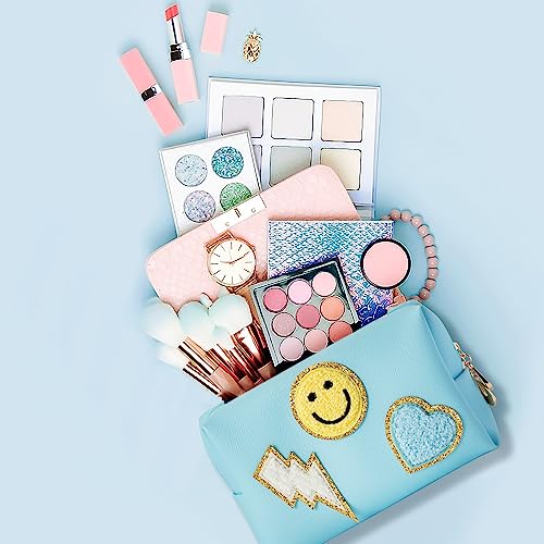 LieToi Preppy Patch - Neceser pequeño de piel sintética con