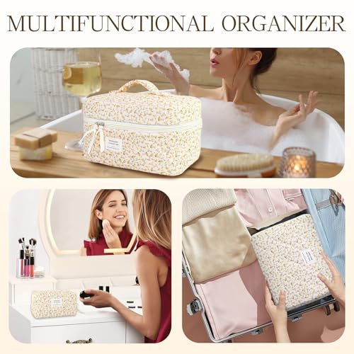 3 bolsas de maquillaje para mujer, bonita bolsa organizadora