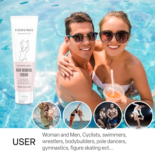 Crema depilatoria para mujeres: Bikini Pubic & Áreas íntimas