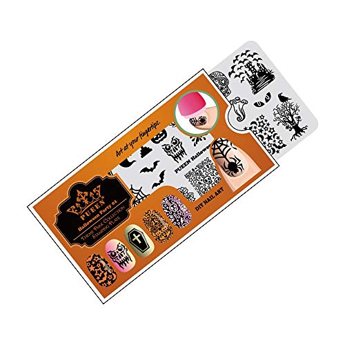 PUEEN placa de estampado para nail art - Fiesta Halloween 01