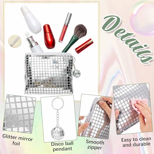 Bolsas de cosméticos de discoteca, portátil, con purpurina p