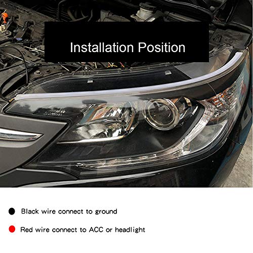 LEDCARE - Tira de luz de tubo para faros delanteros de coche