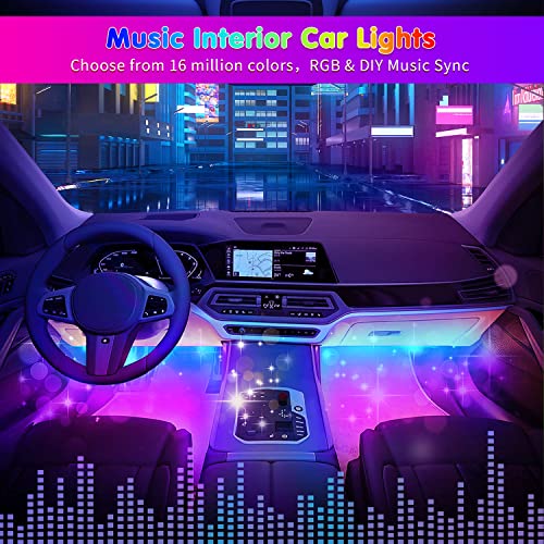 Tira de luces RGB para interior de automóvil con control int