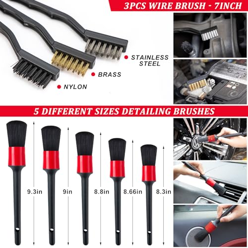 Kit de limpieza de lavado de autos de 41 piezas con herramie