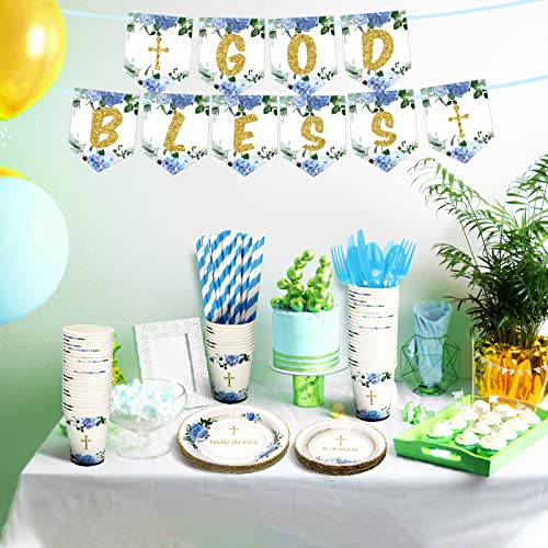 Zubebe 193 platos de bautismo y servilletas, suministros de