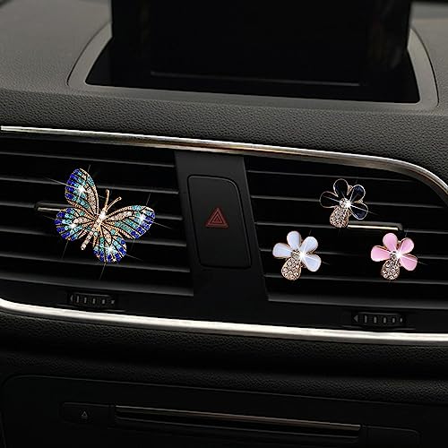 4 piezas de ambientadores de aire de automóvil de mariposa y