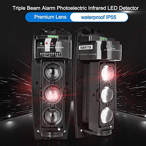 Alarma de triple haz, detector infrarrojo de alarma infrarro