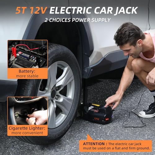 STANDTALL Gato eléctrico para automóvil con bomba de inflado