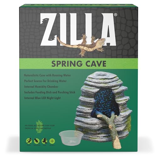 Zilla Decoración de cueva de primavera con LED azul, cámara