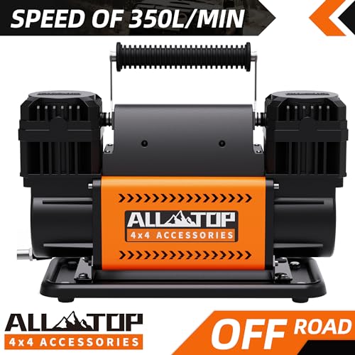 ALL-TOP Compresor de aire de doble cilindro con kit de infla