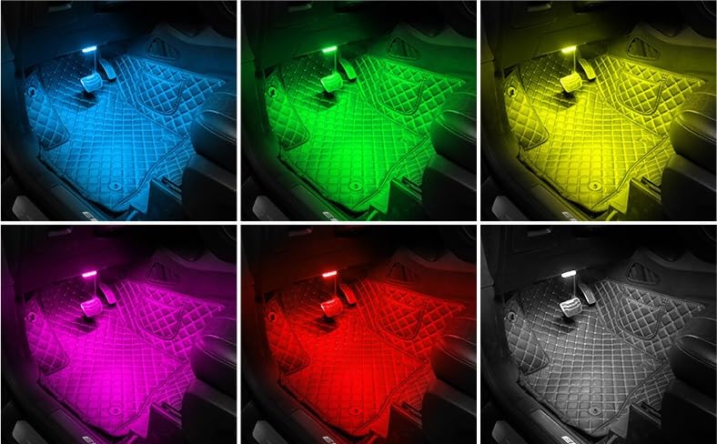 Luces de batería para automóvil, paquete de 4 luces LED de 7