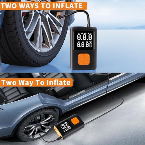 Tire Inflator Portable Air Compressor, 150PSI Cordless Smart