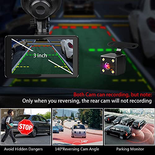 Cámara de tablero para automóvil, con visión nocturna, front
