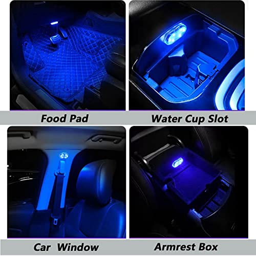4 luces LED inalámbricas para el interior del automóvil, 7 c