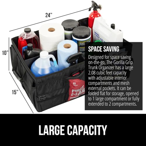 Gorilla Grip Organizador de maletero de gran capacidad pendi