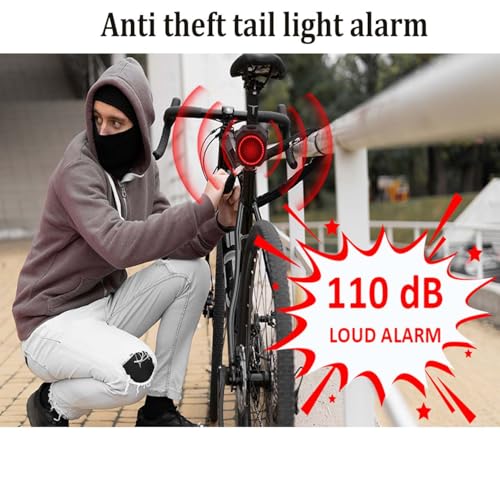 Alarma de luz trasera antirrobo de 110 dB con control remoto