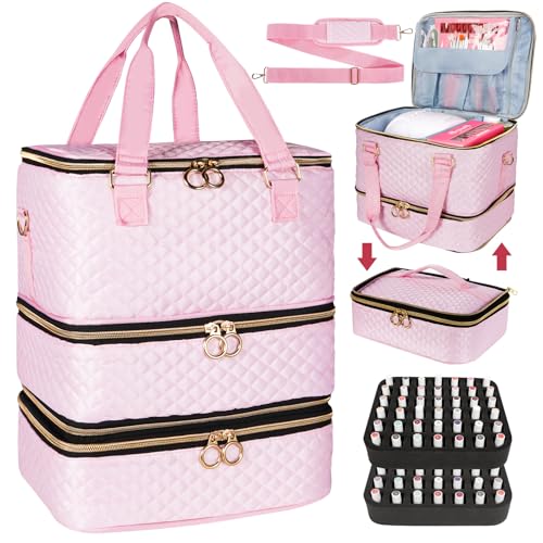 Bolsa organizadora de esmalte de uñas con capacidad para 84