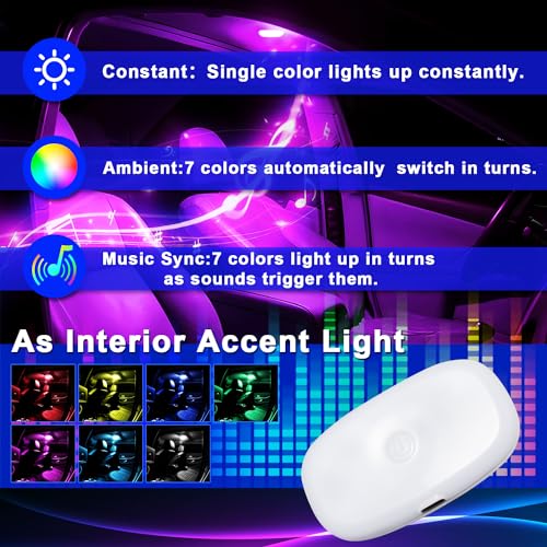 Coche Led Domo Luz Interior Inalámbrico Recargable Batería M