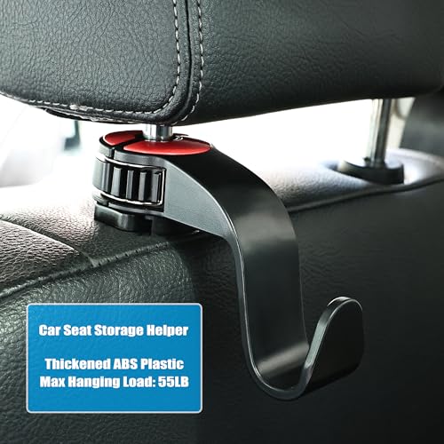 Amooca Ganchos para asiento de automóvil con cerrojo ajustab